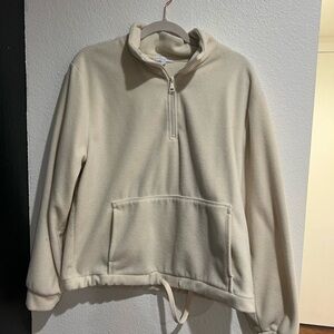 Beyond Yoga Cream Fleece Quarter-Zip
